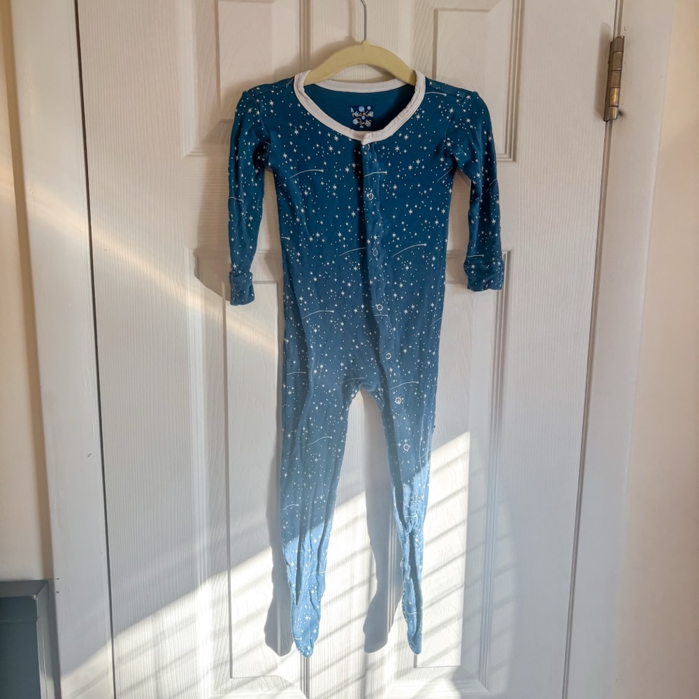 Kickee pants shooting star snap footie (12-18m)